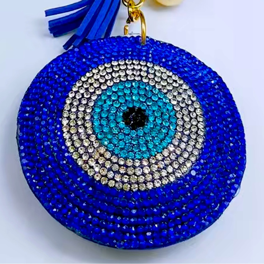 NEW TURKEY EYES CRYSTAL KEYCHAIN FASHION CUTE COLORFUL BAG KEY CHAIN - Picture 7 of 7